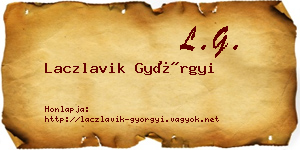 Laczlavik Györgyi névjegykártya